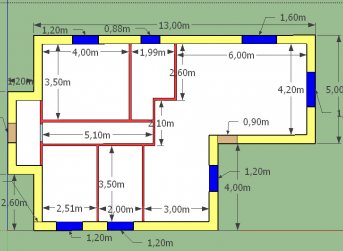 103 m2 lik evin planı